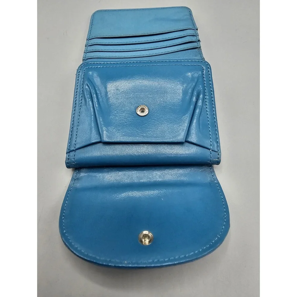 Vintage Wilson Leather Pelle Studios Teal Blue Leather‎ Wallet